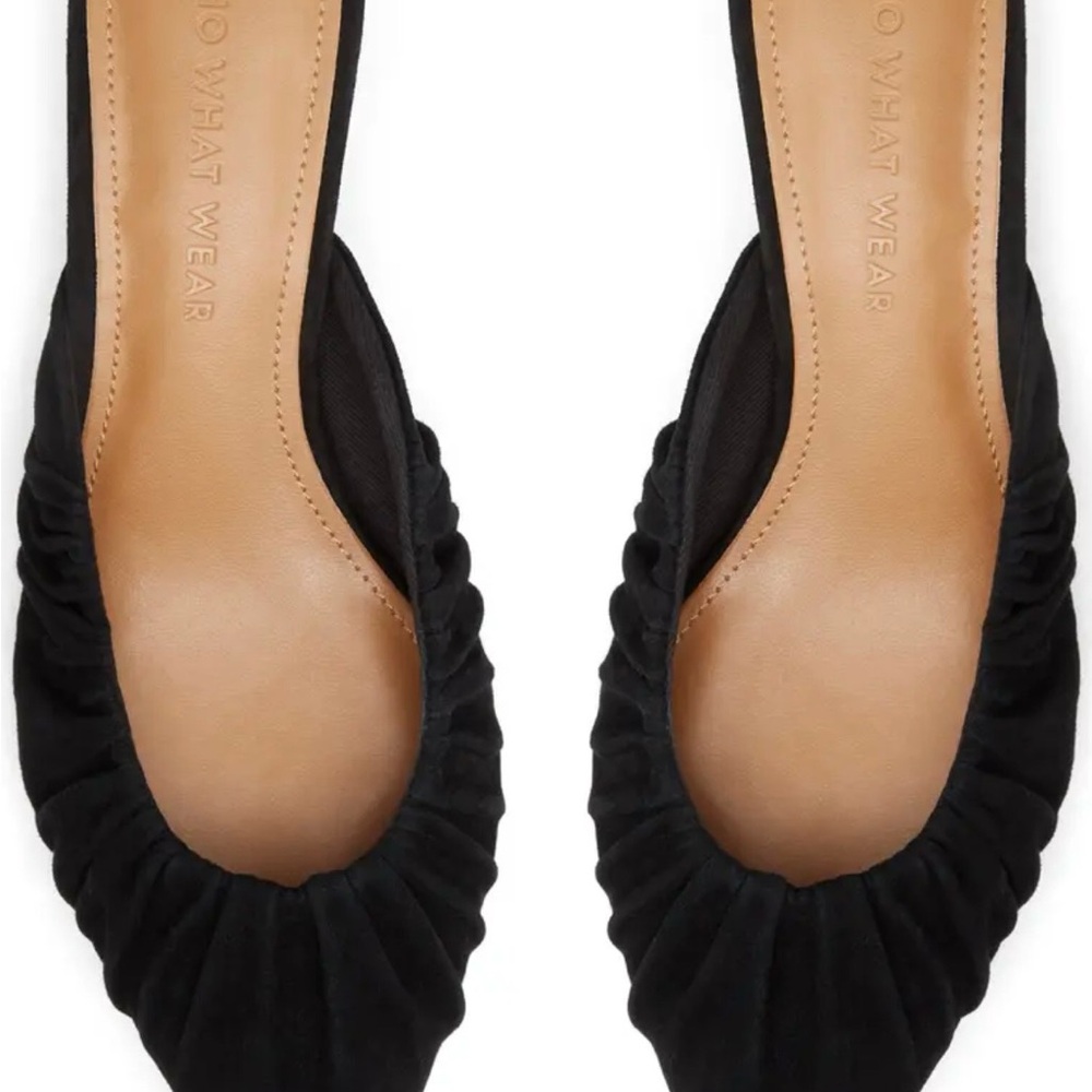 Who What Wear  elegant  women’s Black Pointed Flats size 8 - Picture 13 of 16